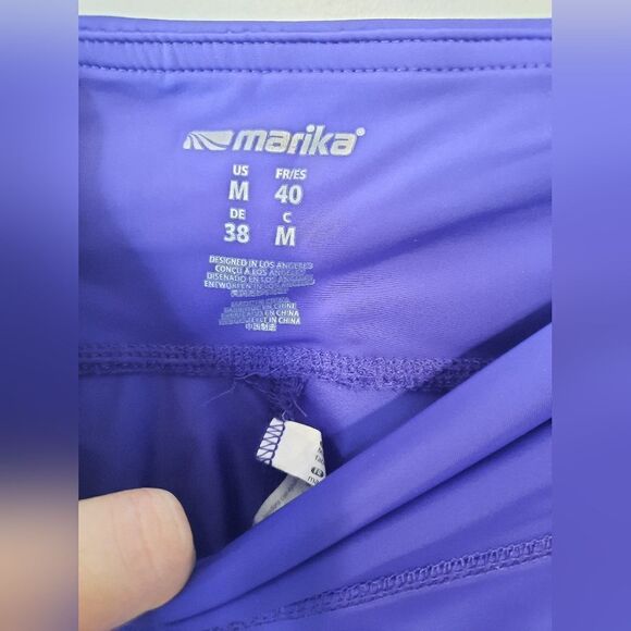 Marika Cropped workout leggings medium M Purple Reflective - Picture 3 of 3